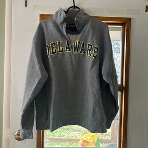 Jansport University of Delaware Gray Zip-Up Hoodie Size XL